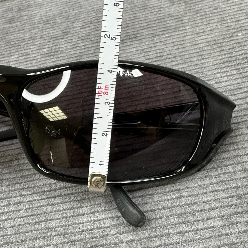 Bolle Y2K Sunglasses Black Wrap Around Sport Frame Dark Tint Lenses 0313 Vtg